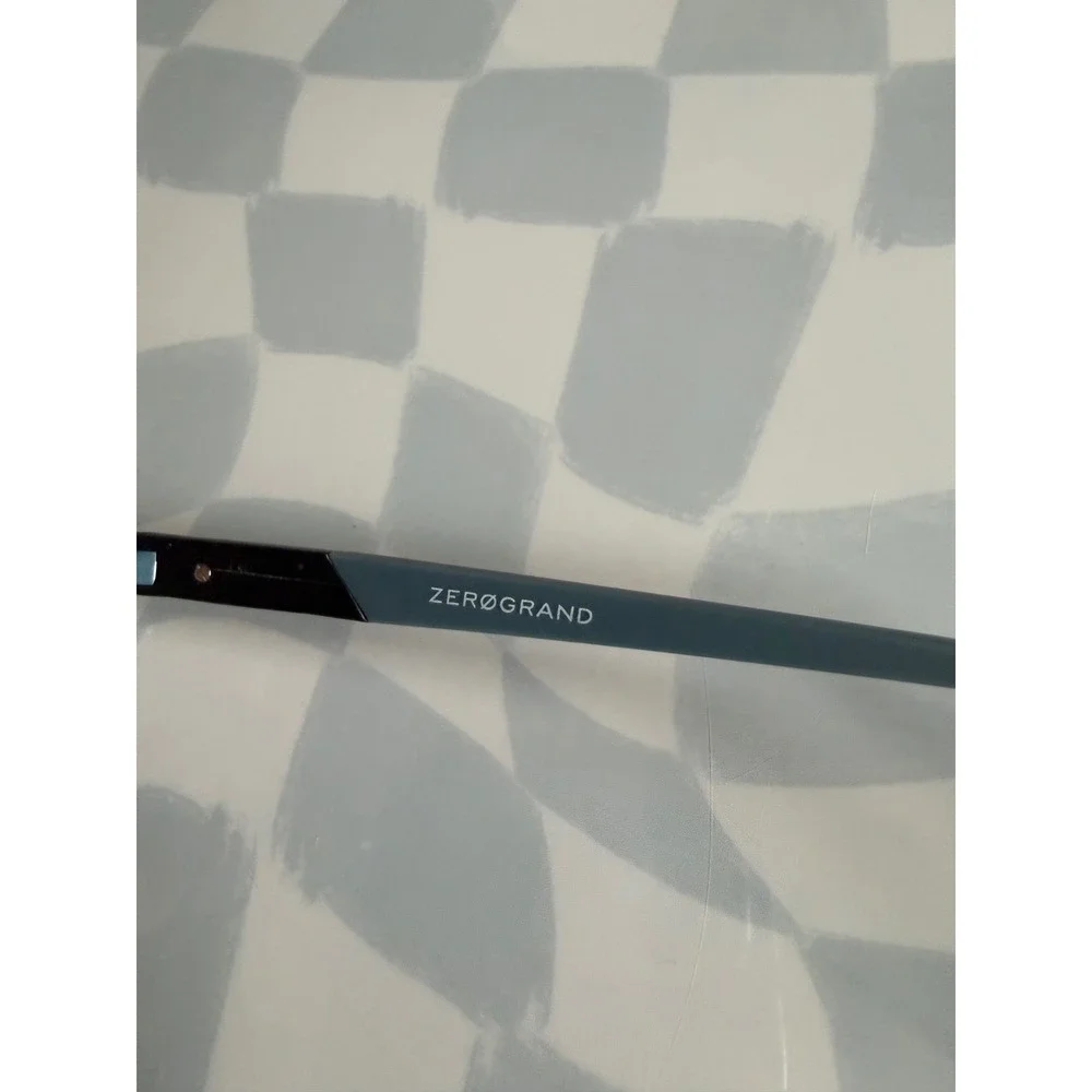 Cole Haan Zerogrand CH4523 Black Blue Square Eyeglasses Frames 52-19-140‎ Case